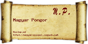 Magyar Pongor névjegykártya
